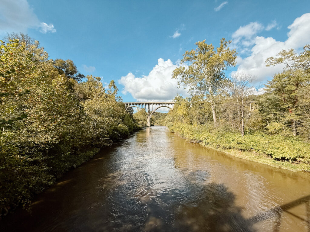 Views from the Station Road Bridge trail.