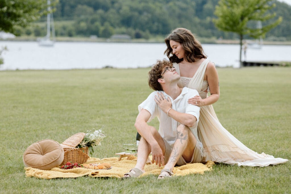 Couple having a picnic.