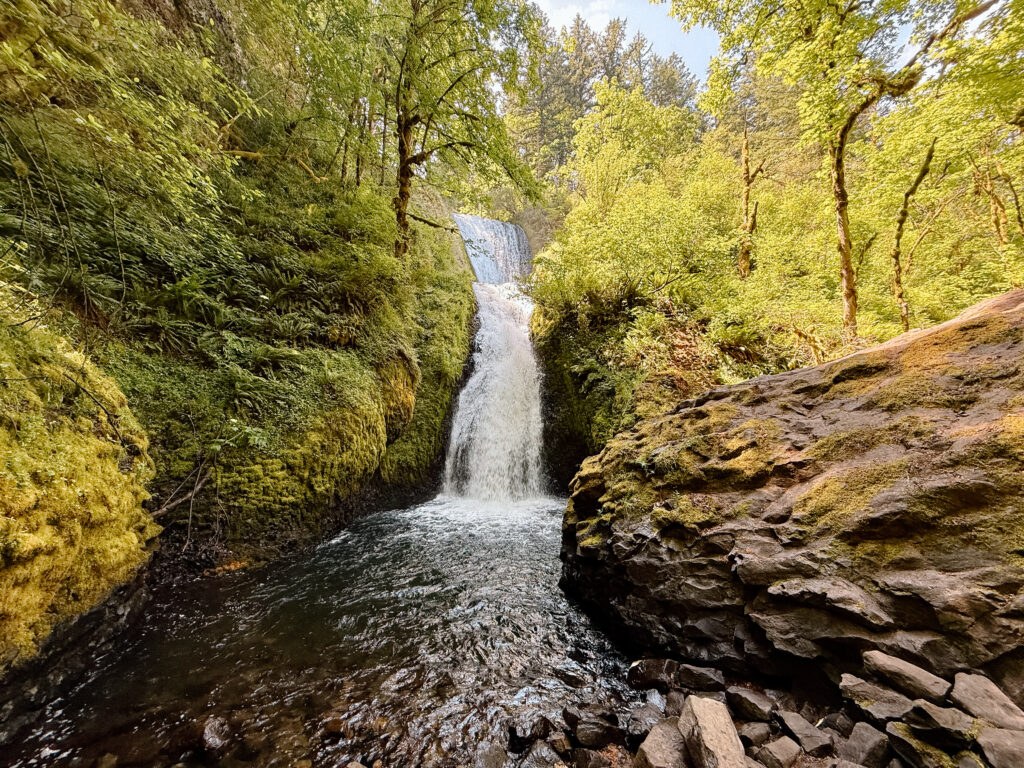 Bridal Veil Falls in the Columbia River Gorge.