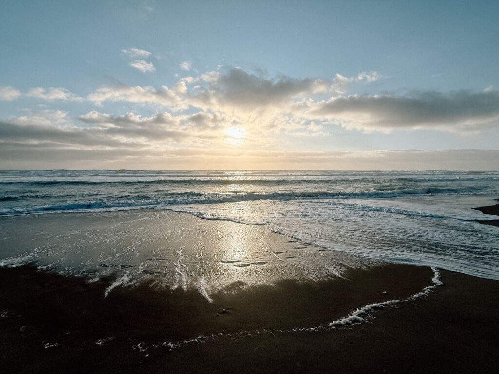 Beach in Lincoln City on the Oregon Coast.