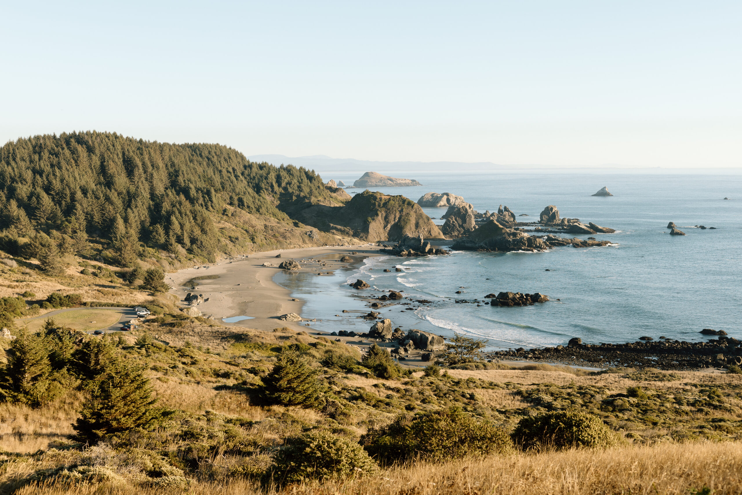 Overlook area on the Oregon Coast